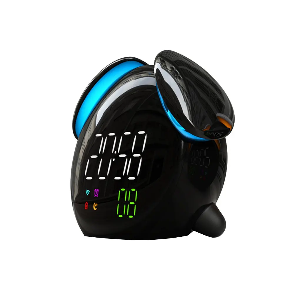 Маленький светильник будильника прогноз погоды умный индукционный цветной