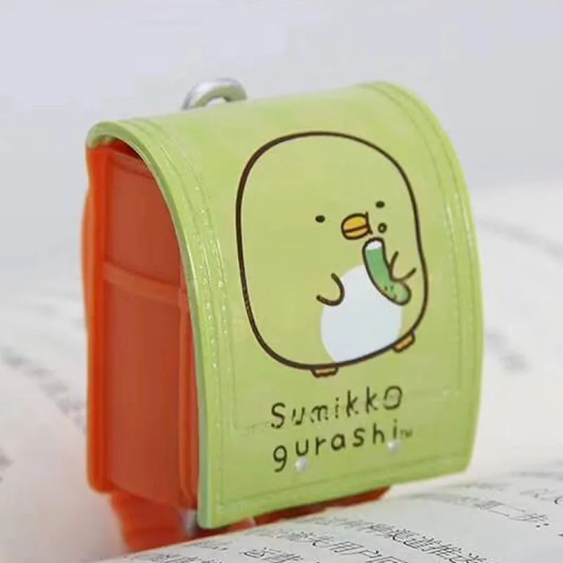 Things In The School Bag Mini PVC Action Figure Keychain Pendant Toy Kawaii Cartoon Corner Bio Key Doll |