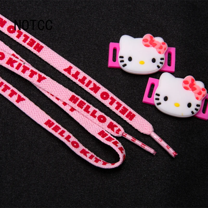 

NOTCC Kitty Shoelace Women Y2k Pink Shoe Laces with Buckles