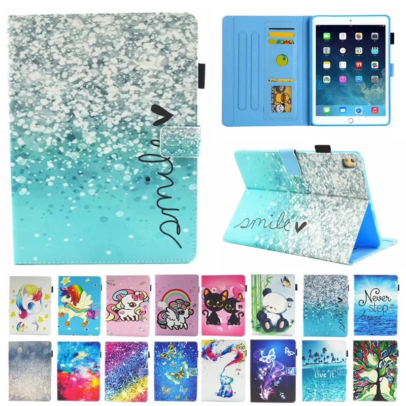

Tablet Case For iPad 2019 10.2 Case Coque Cute Cartoon Unicorn Cat PU Leather Case For iPad 10.2 7th Generation Case Funda