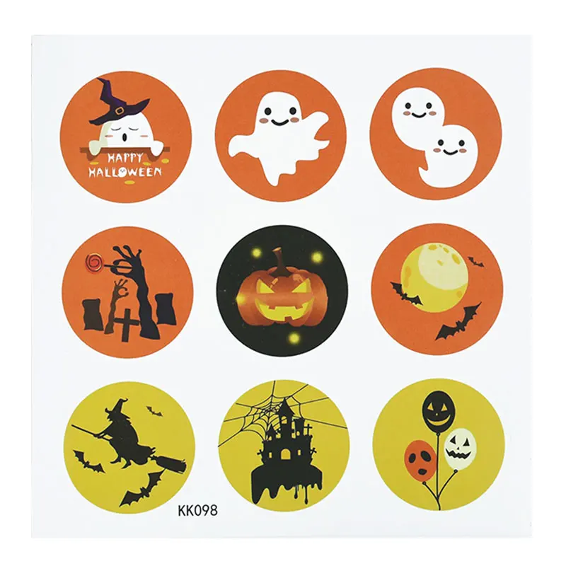 

12pcs Halloween Gifts Boxs And 18pcs Sticker For Halloween Party Decoration Gift Dessert Cookie Candy Boxs Horror Decor Supplies