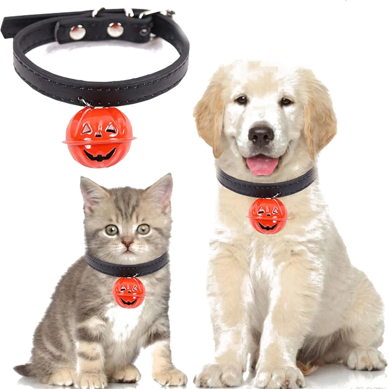 Легкие в носке кошачий собачий ошейник с колокольчиком рисунком тыквы для