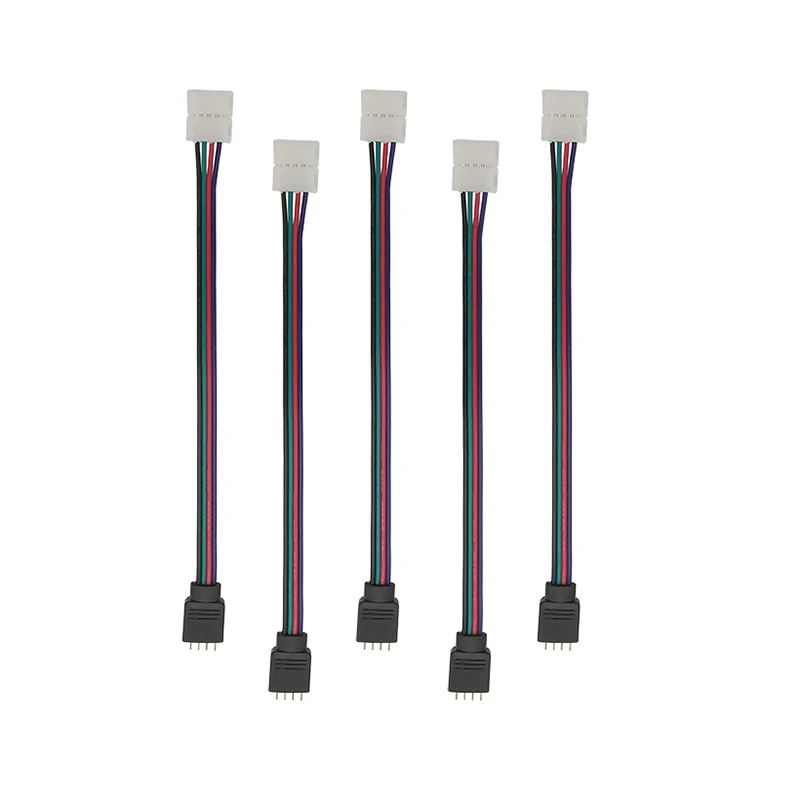 

5Pcs/lot 15CM 4Pin 10mm RGB 5050 3528 LED Strip Light Connector