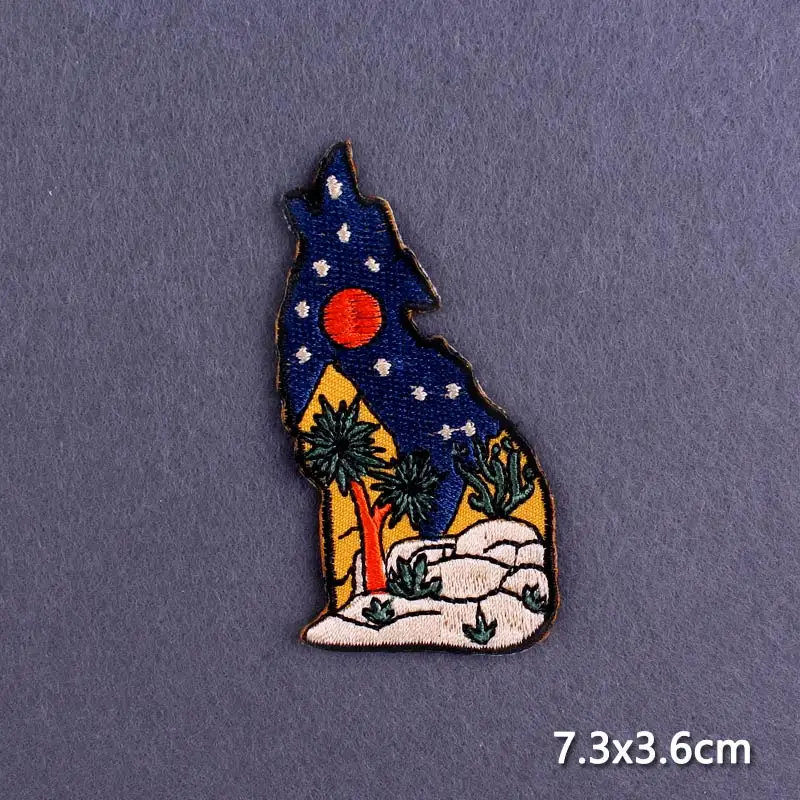 Нашивки с вышивкой в виде черепа бабочки цветов патчи для утюга на одежде