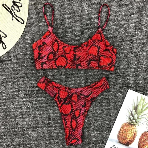 2021 Women Sexy Leopard Micro Bikini Set Push Up Bra Thongs Biquini High Cut Swimwear Mini Swimsuit Female Bathing Suit
