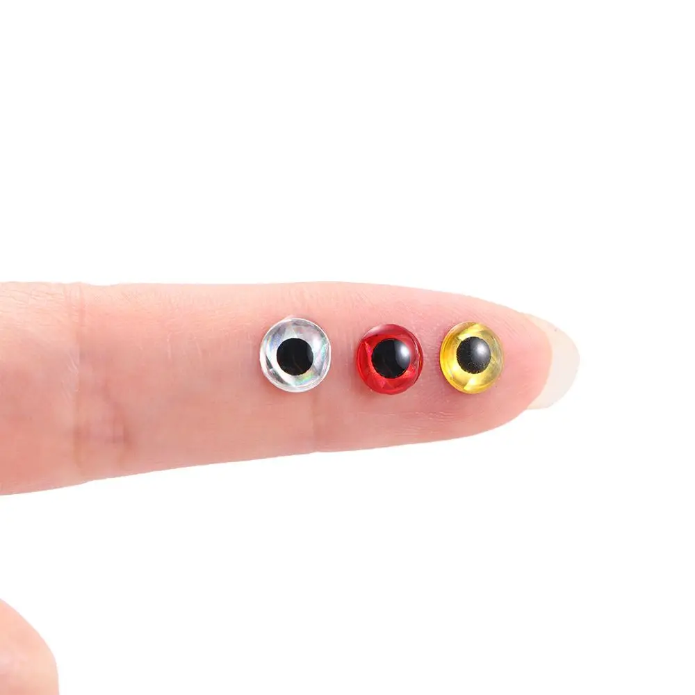 

100 шт./лот рыболовная приманка глаза голографические 3D 3 мм 4 мм 5 мм 6 мм моделирование нахлыстом гольян искусственная рыба DIY глаз рыболовные ...