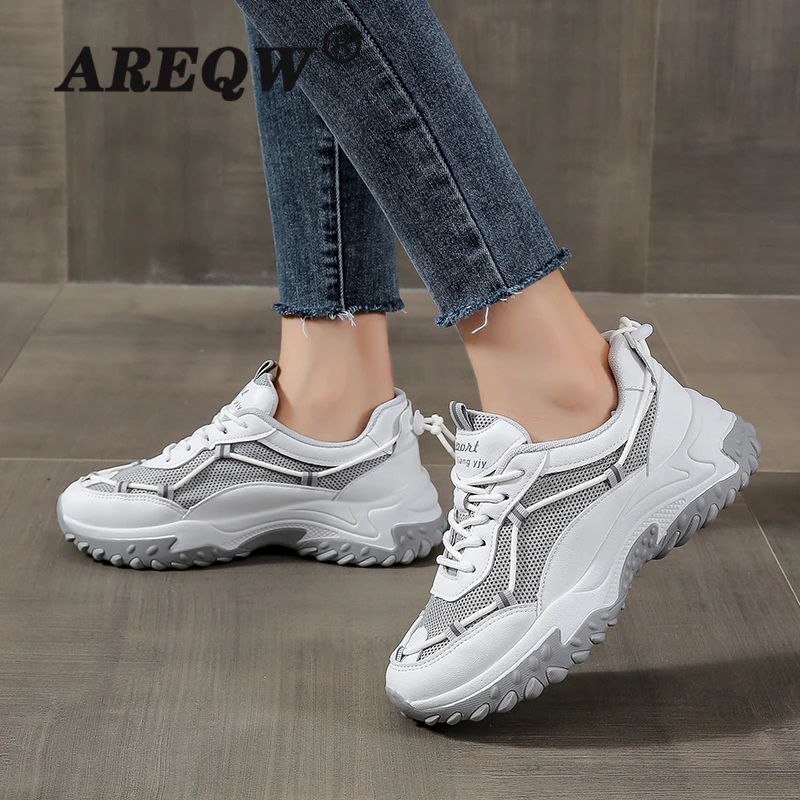 

Women Shoes New Chunky Sneakers for Women Lace-Up Vulcanize Shoes Casual Fashion Dad Shoes Platform Sneakers
