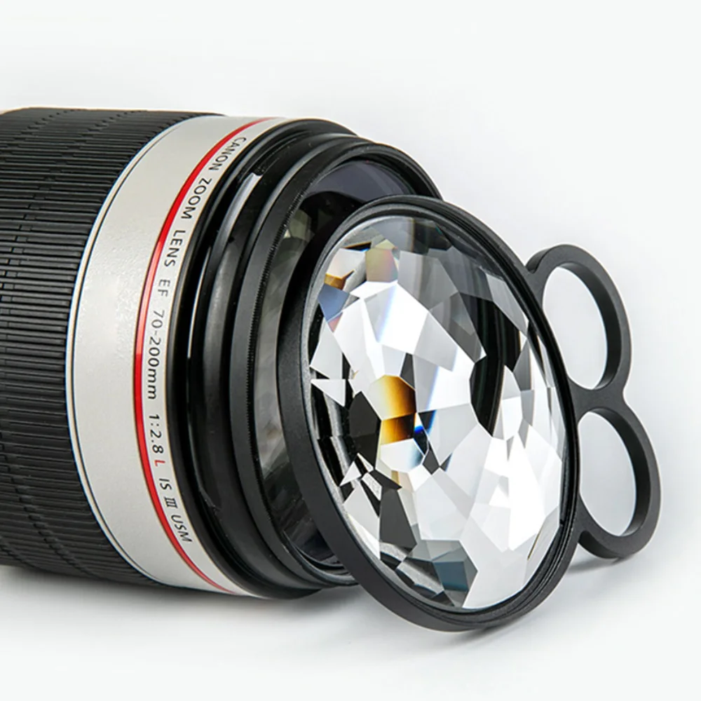 

Kaleidoscope Camera Filter Professional Rotatable Filters Prism with Microfiber Dust Free Cloth Photography Accessories