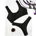 # H40 модные купальники, женский сексуальный комплект бикини, однотонное бикини с пуш-ап, мягкий бикини, купальник, пляжная одежда из двух предметов, однотонный 2020