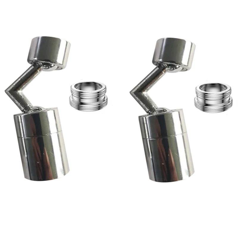 

2Pcs 720 degree Filter Faucets, Universal Rotating Faucet, Internal and External Tooth Joint