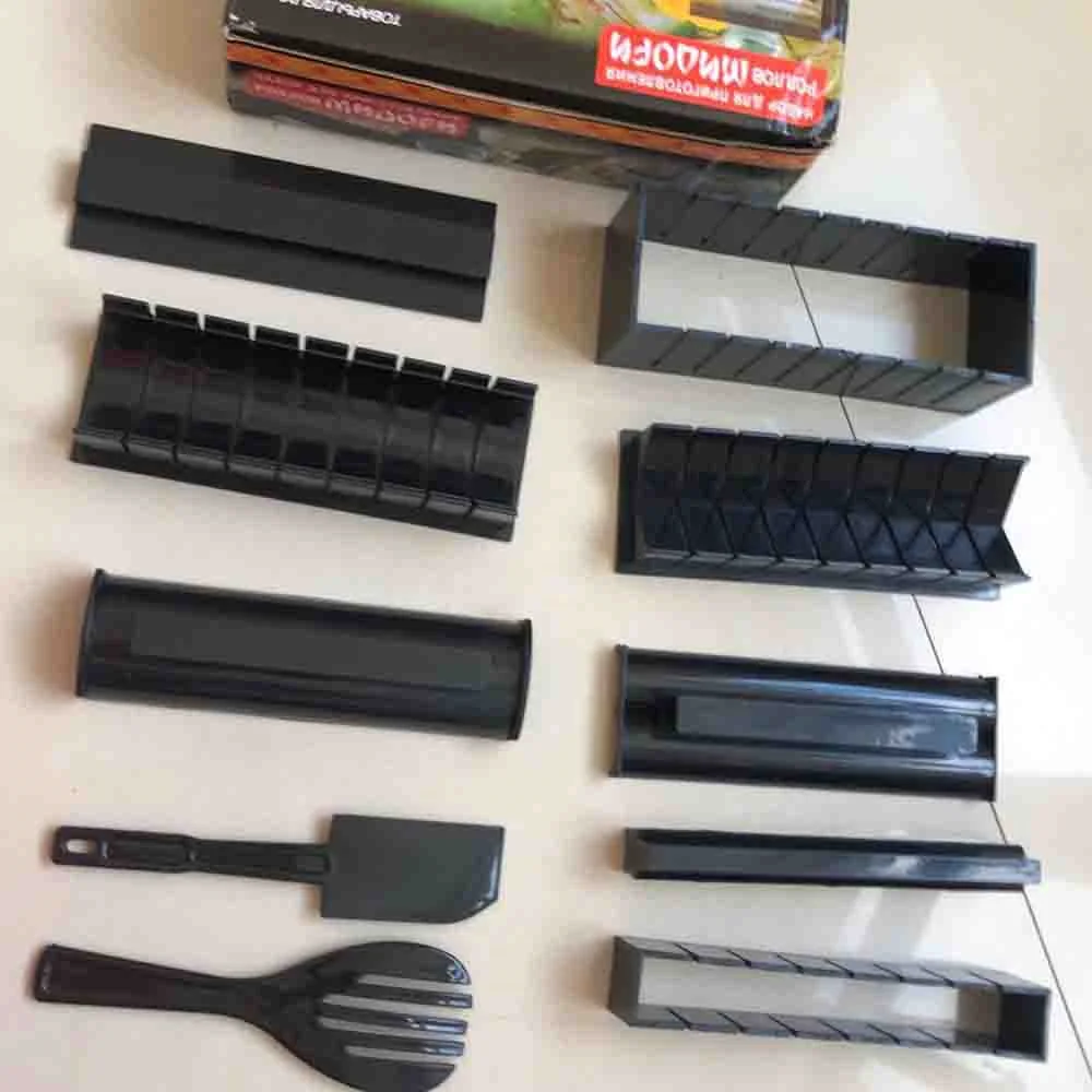 10 sets of japanese sushi mold rice ball mold nori rice wrapping multifunctional cooker home diy kitchen gadget set tools free global shipping