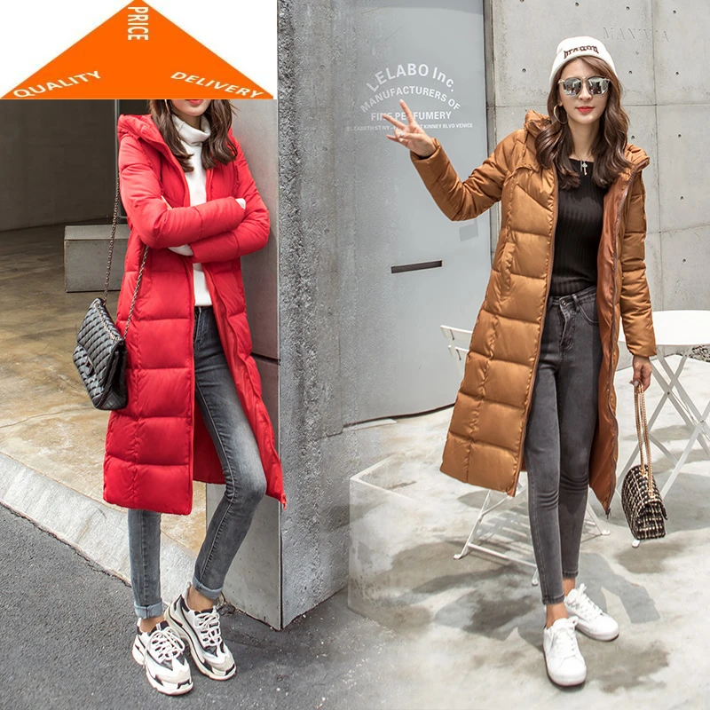 Парка женская зимняя с хлопковой подкладкой 2020 размера плюс капюшоном 7299 |