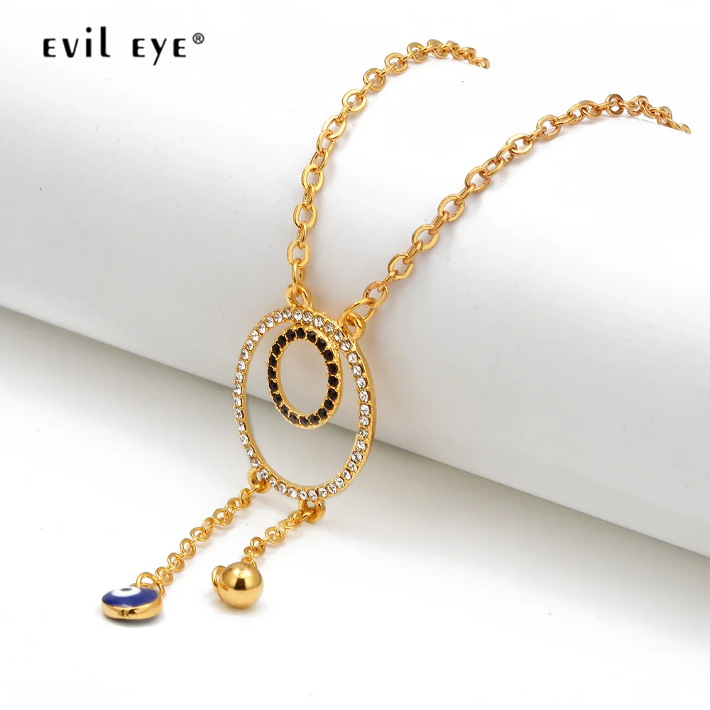 Ожерелье с кулоном из сплава изображением сглаза для женщин и девушек модное