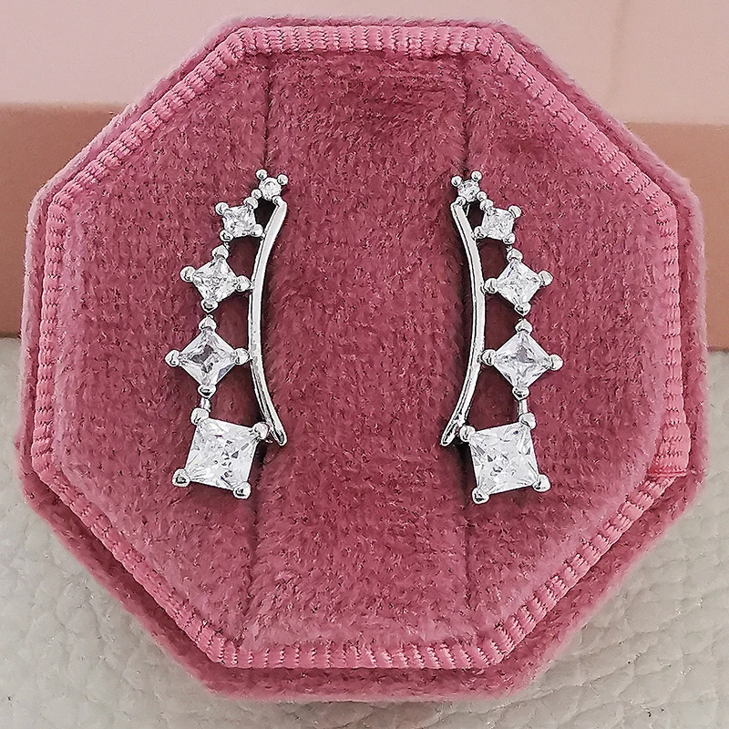 2021 Новый Мода розового цвета: золотистый серебристый Цвет серьги принцесса для