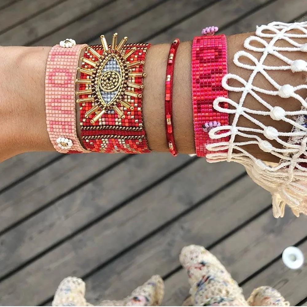 Уникальный браслет с виноградом для женщин браслеты изображением Миюки и сглаза