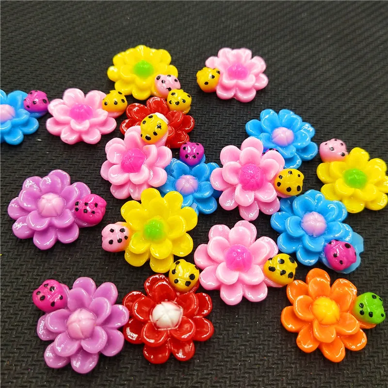 10/30 шт./лот разные цвета Мультяшные животные цветы каучуковые подвески заколки