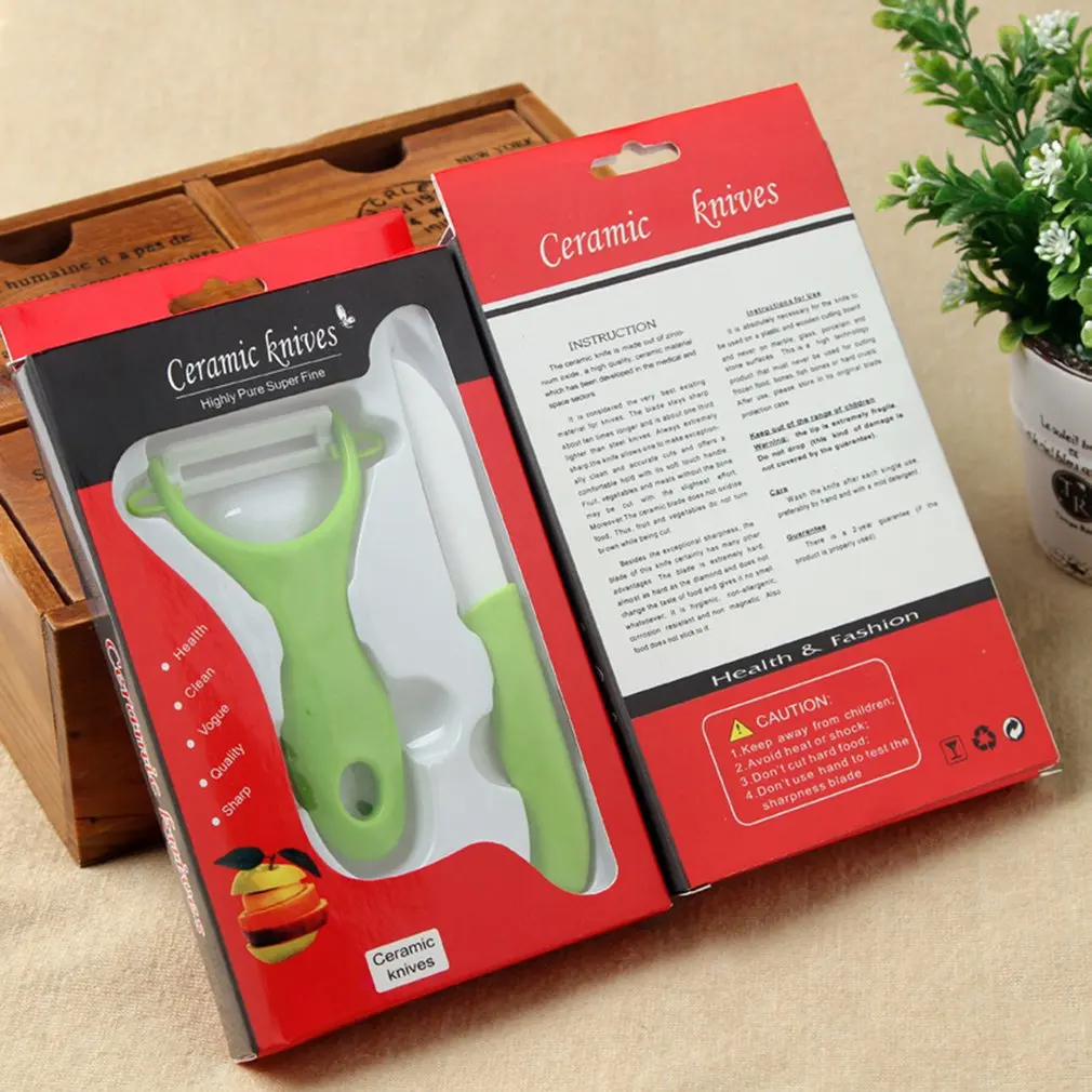 Керамический нож из двух частей циркониевая Овощечистка кухонный для очистки