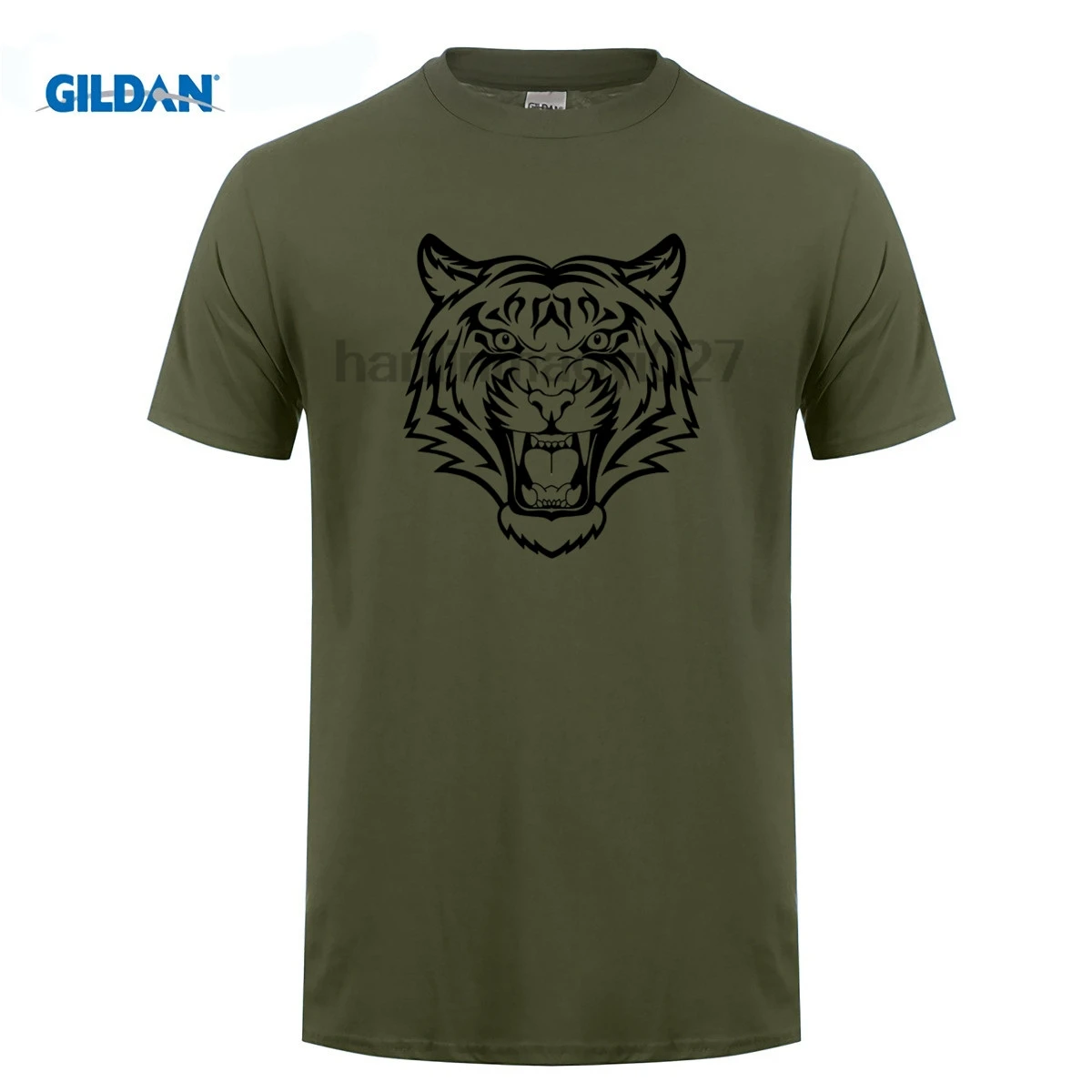 GILDAN Tiger Tattoo футболка 3D тату трикотажная удобная ткань уличный стиль Мужская