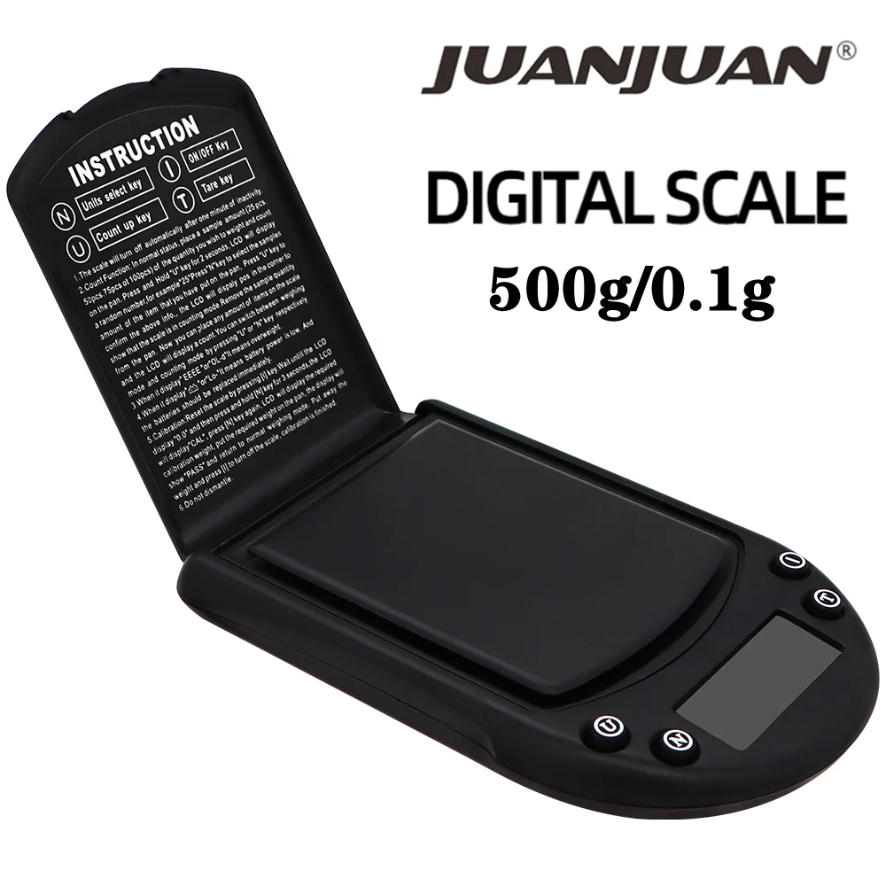

500g 0.1g Mini Electronic Digital Scale Gold Jewelry Gram Balance Precision Weight LCD Display Backlight Portable Pocket Scale