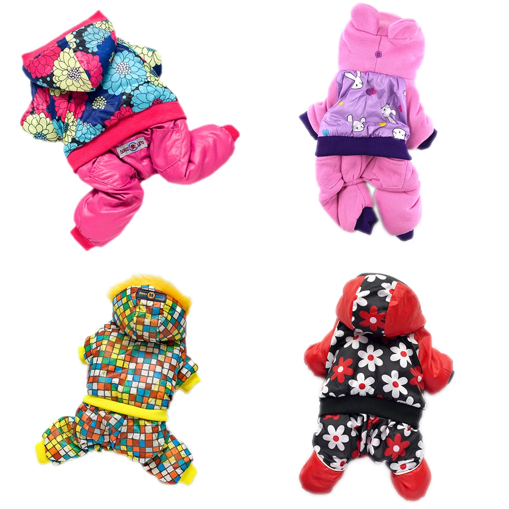 Теплый зимний комбинезон для собак домашних животных пальто щенка кошки Костюм