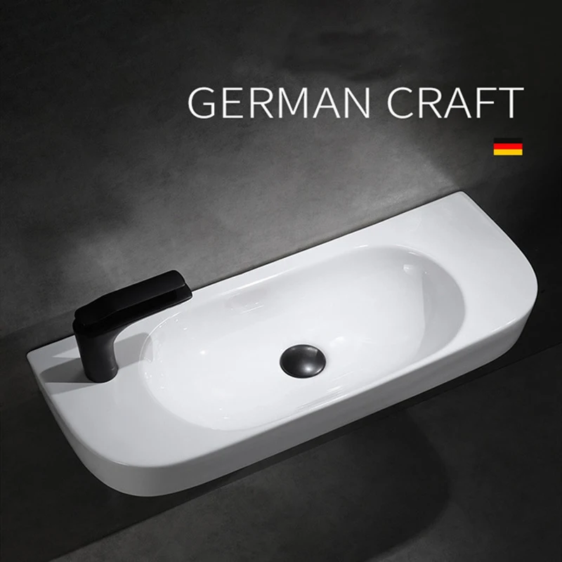 Керамическая раковина для ванной комнаты правая/левая рука маленькая квадратная