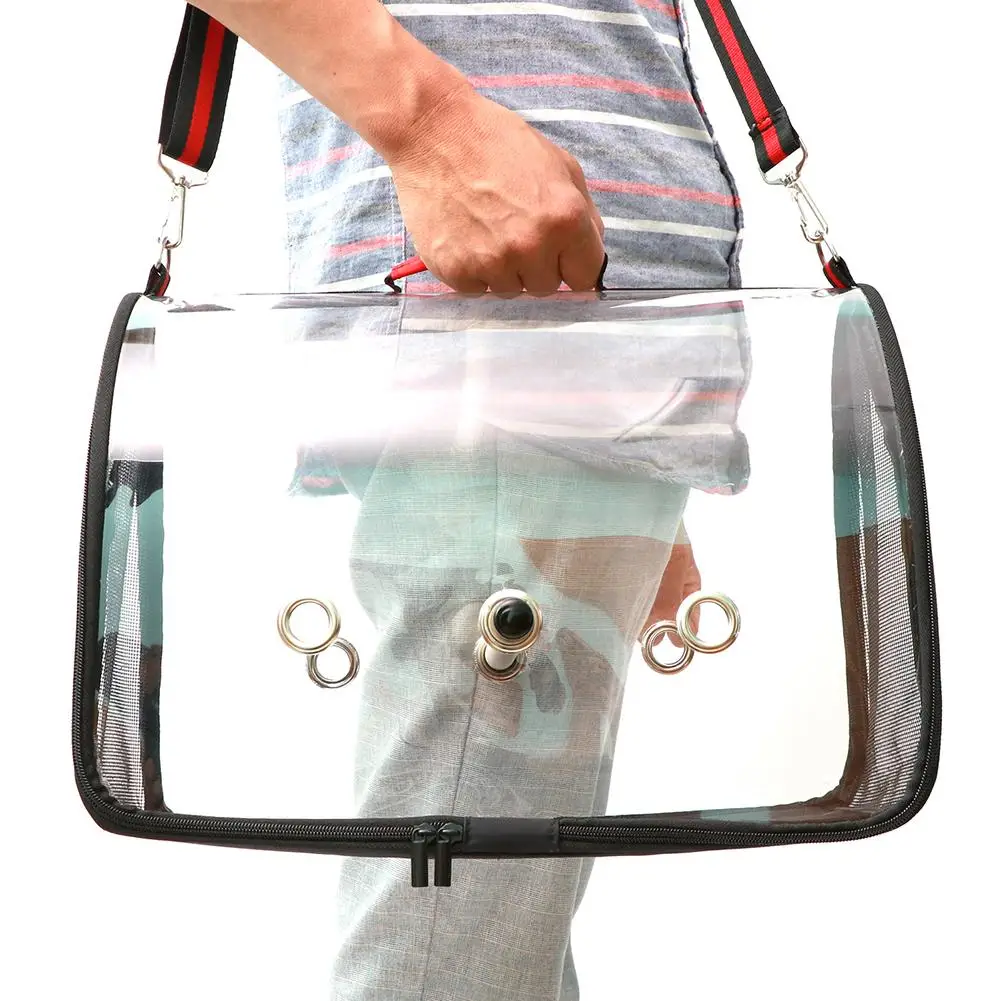 

Portable Lightweight Bird Carrier Cage Transparent Breathable Parrots Travel Bag