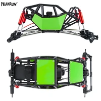 yeahrun 310mm wheelbase 110 rc crawler car chassis with tube drive shaft axle roll cage for axial scx10 90046 upgrade parts