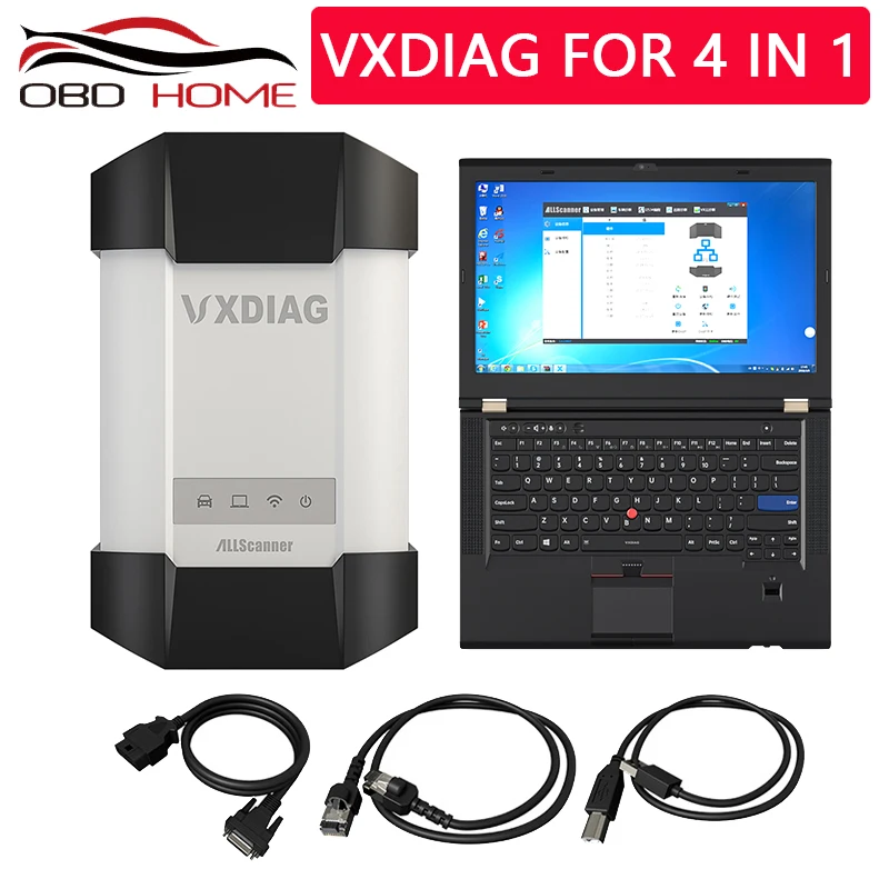 

VXDIAG 4 в 1, автомобильный аллсканер OBD2, диагональный инструмент, программатор для TOYOTA, FORD, MAZDA, HONDA, подходит для оригинальных функций