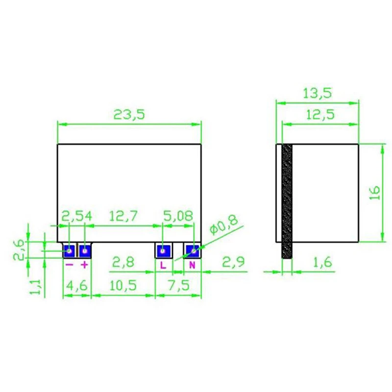 

New AC-DC Converter 110V 220V 230V To 12V Isolated Switching Power Supply Board 23.5*16*13.5mm