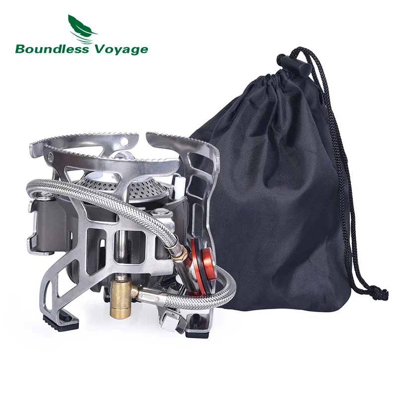 Boundless Voyage 3500W Camp Gas Stove Outdoor Foldable Cooking Kit Camping Food Cooker Portable Lightweight High Power Stove