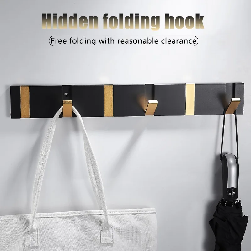 Вешалка для полотенец складная настенная вешалка на 2 крючка держатель одежды