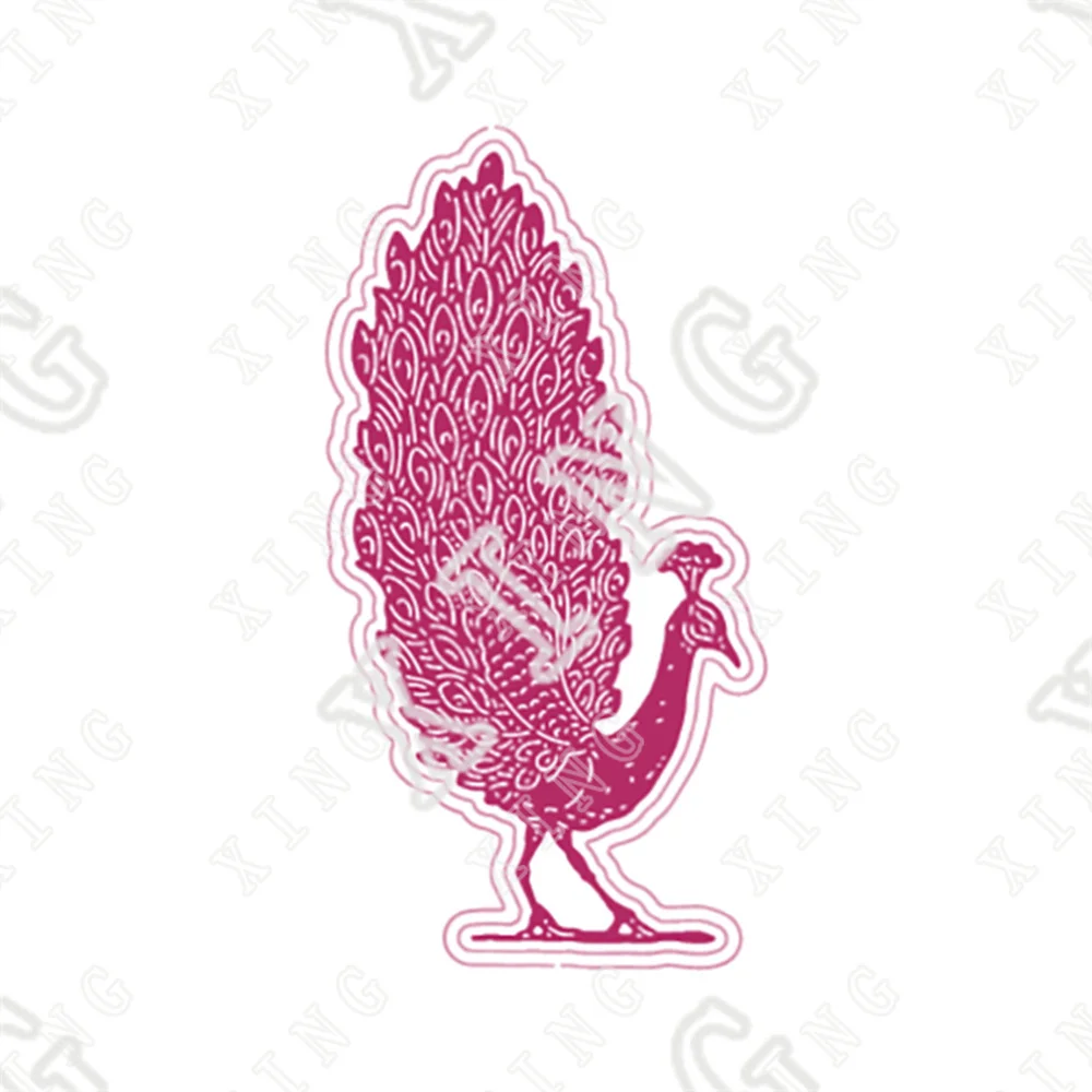 

Posing Peacock Arrival New Metal Cutting Dies Diy Crafts Accessories Scrapbooking Greeting Card Decoration Embossing Molds