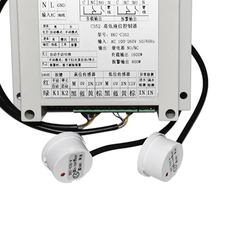 

High and Low Liquid Level Intelligent Controller with 2 Non-Contact Sensor Module Automatic Control Liquid Water Level