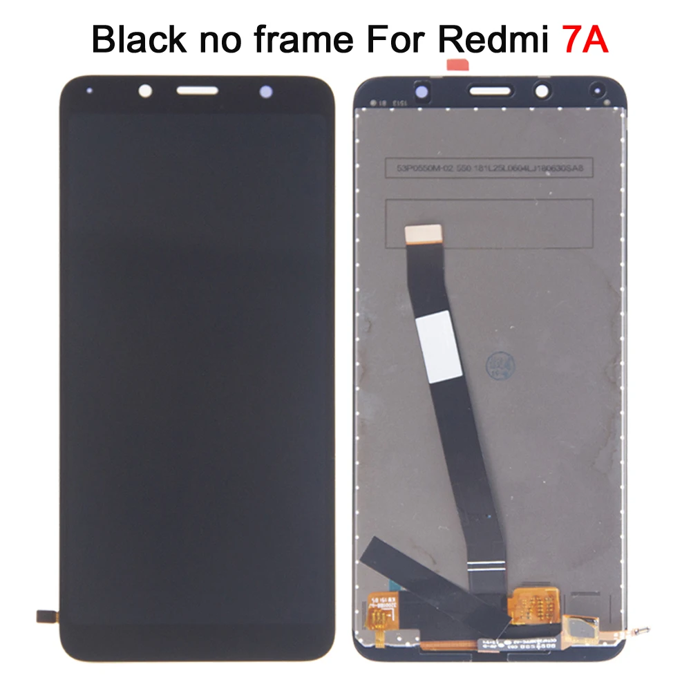 7A black no frame 6,2" для Xiaomi Redmi 7 7A ЖК-дисплей кодирующий преобразователь сенсорного экрана в сборе для Redmi7 Redmi7A ЖК-дисплей Замена экрана - Цвет: 7A black no frame