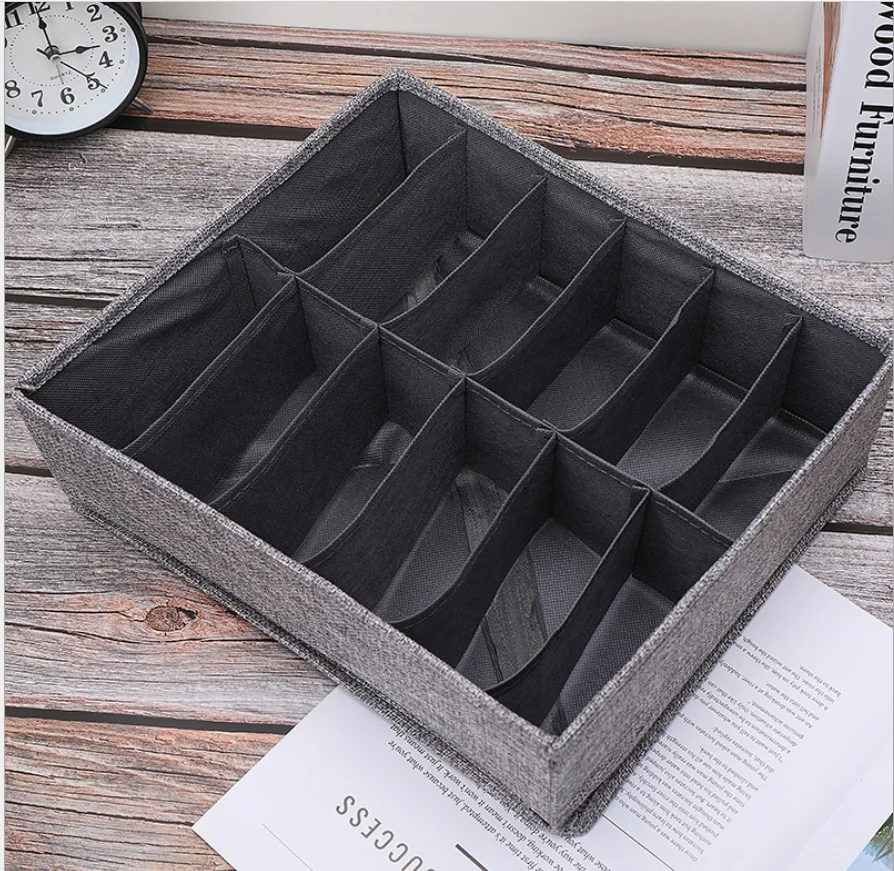 

Dormitory Closet Organizer For Underwear Socks Home Cabinet Divider Storage Box Scarf Bra Storage Foldable Drawer Organizer Box