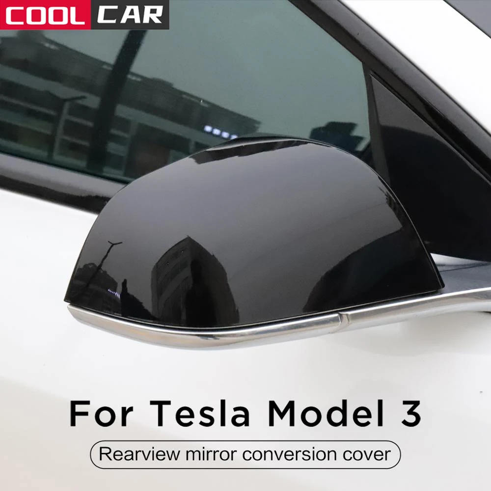 

Накладка на зеркало заднего вида автомобиля для Tesla Model 3 ABS Piano Black Version чехол для зеркала заднего вида 2 шт./компл.