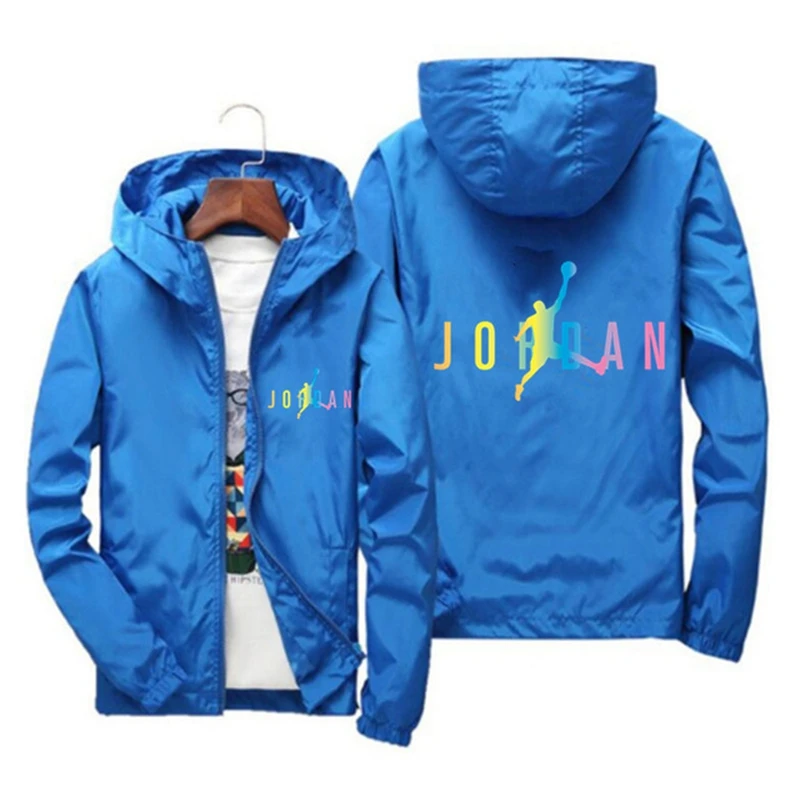 

JORDAN 23-men's hooded windbreaker jacket, large size zipper windbreaker, brand clothing, autumn new, 2021 new