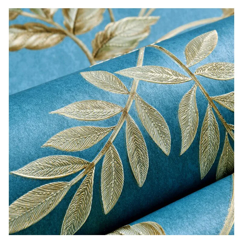 

European Simple Home Fine Pressure Non Woven Wallpaper Warm Bedroom 3D Living Room TV Background Wallpaper Cabinet Wallpaper