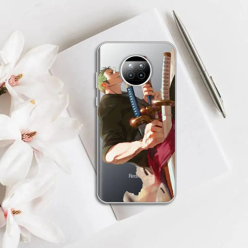 

One piece zoro Phone Case Transparent for Xiaomi mi Redmi note 10 t 8 9 pro lite 11 Samsung S 8 9 10 20