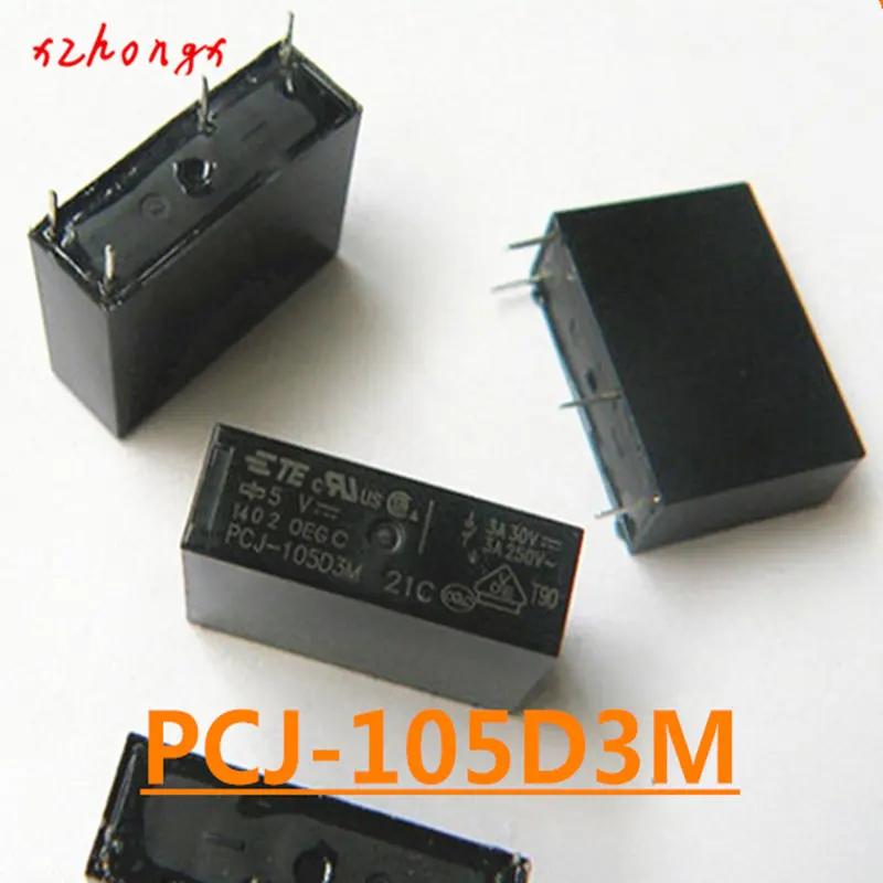 PCJ-112D3M PCJ-124D3M 3A 5A 5VDC 12VDC 24VDC 4 контакта реле