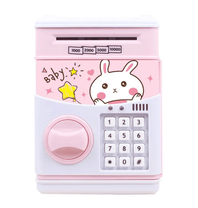 

Coins Saving Box Automatic Deposit Banknote Christmas Gift Panda Electronic Piggy Bank ATM Password Money Box Cash
