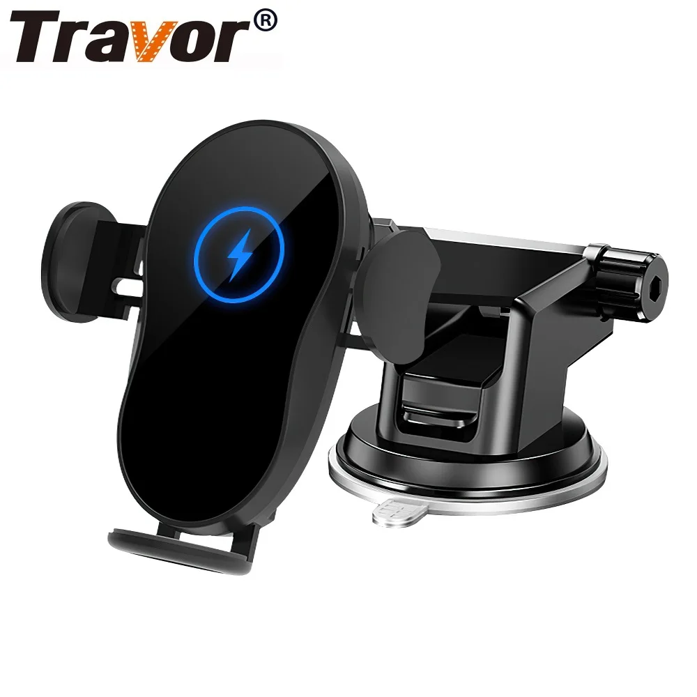 

TRAVOR Fast Car Phone Wireless Charger 15W Induction Charger Mount Phone Holder For All Phones With Wireless Charging Function