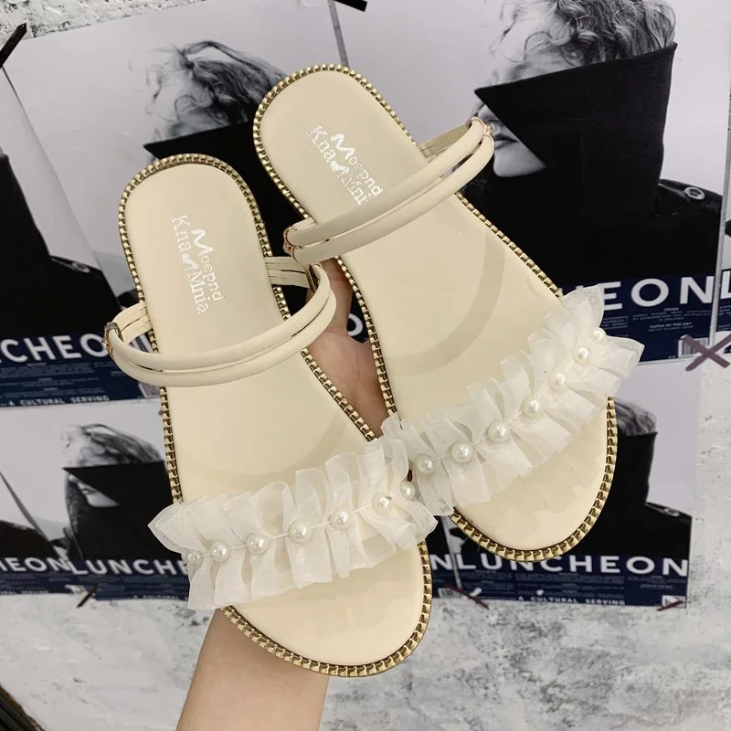 

Summer New Fashion Ladies Sandals 2021 Sandals Ladies Pure Color Casual Shoes All-match Comfortable Open Toe Flat Ladies Shoes