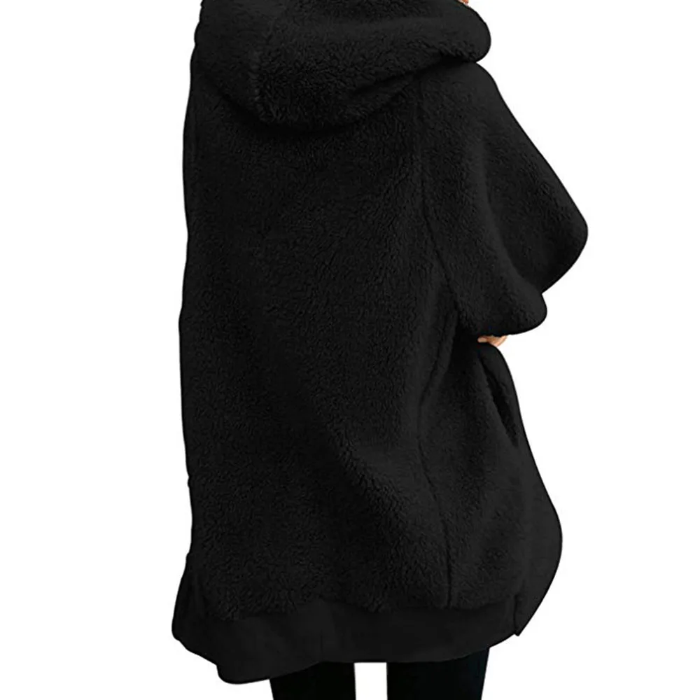 Женская зимняя куртка с длинным рукавом пушистое пальто на молнии утепленная