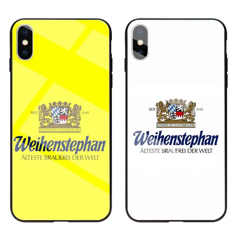 

USAKPGRT German beer Weihenstephan Phone Case Tempered Glass For iPhone 11 Pro XR XS MAX 8 X 7 6S 6 Plus SE 2020 case