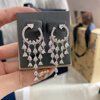 2021 hot brand water drop zircon earrings earrings simple and generous fashion versatile banquet exquisiteear studs