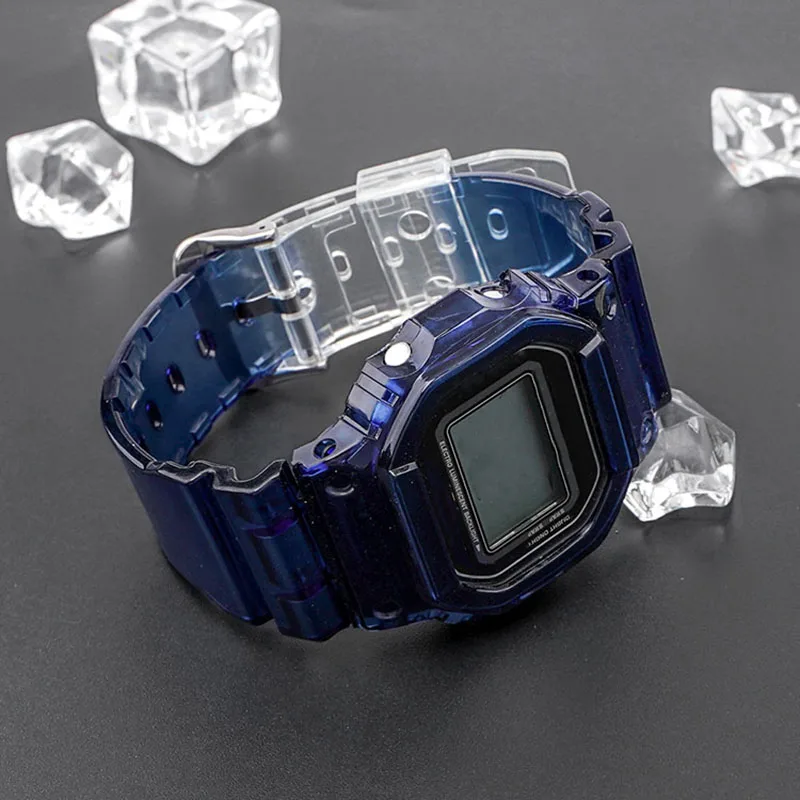 

For G-Shock ice tough strap Case for dw5600 transparent small square modified accessories for 5610 replace biaodai