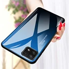 Чехол для Samsung galaxy M32 A22 4G градиентный чехол из закаленного стекла силиконовая мягкая рамка жесткое стекло и Пластиковая Задняя Крышка