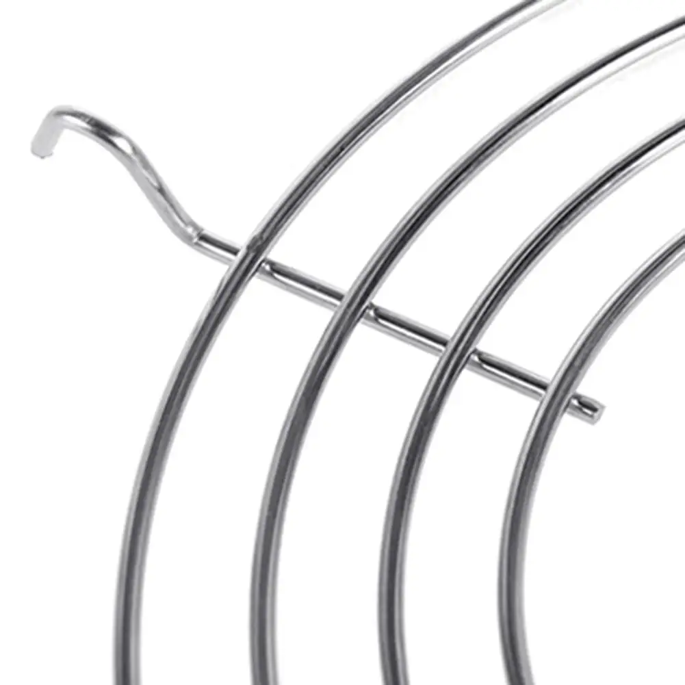 

YOHOLOO 1PCS Stainless Steel Sauce Semi-circular Oil Drain Rack Frying Pan Rack