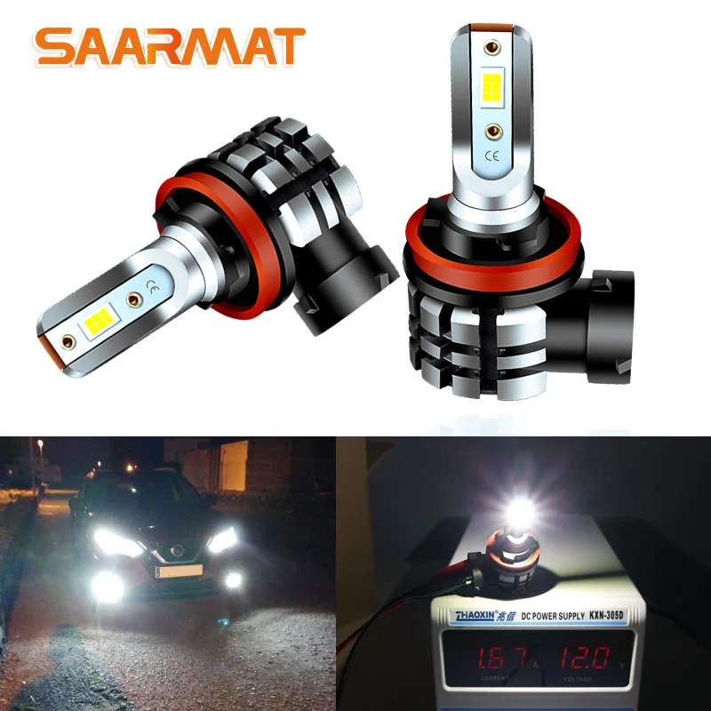 2 шт. H11 H8 светодиодный ные лампы Автомобильные противотуманные фары для Nissan Qashqai